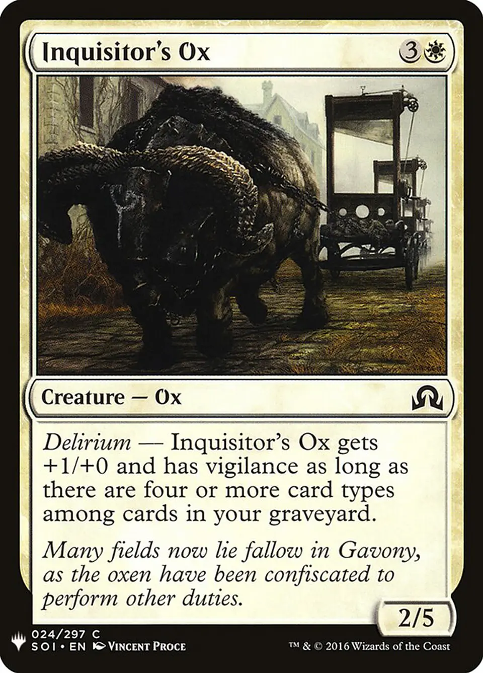 Inquisitor's Ox (The List) 1