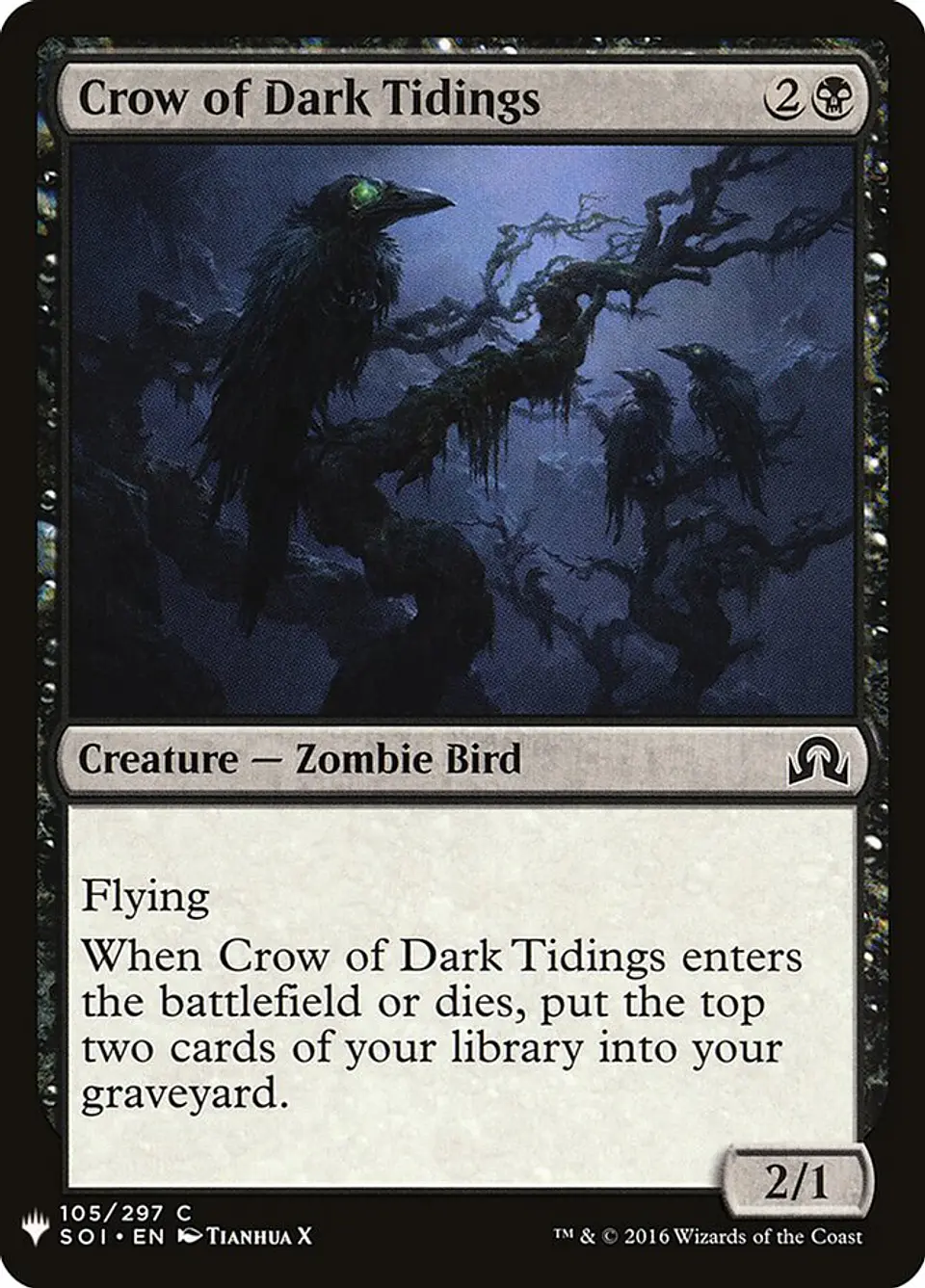Crow of Dark Tidings (The List) 1
