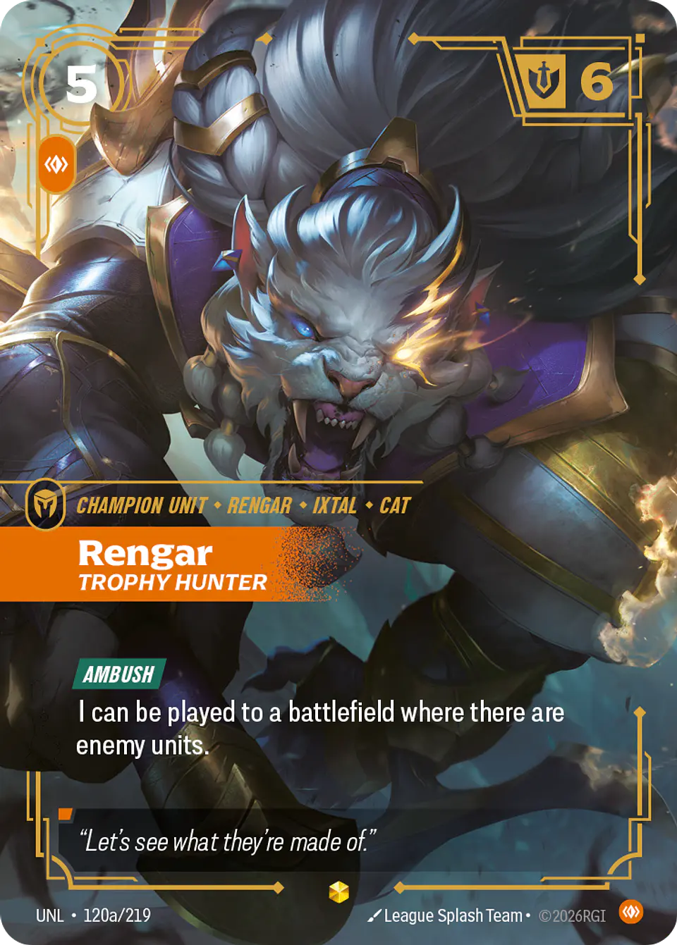 Rengar - Trophy Hunter (Alternate Art) 1