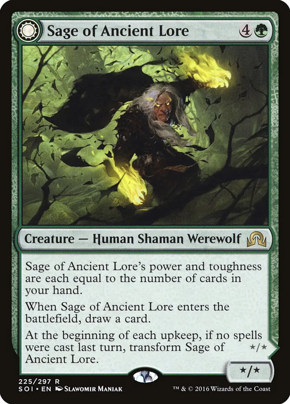 Sage of Ancient Lore // Werewolf of Ancient Hunger 1