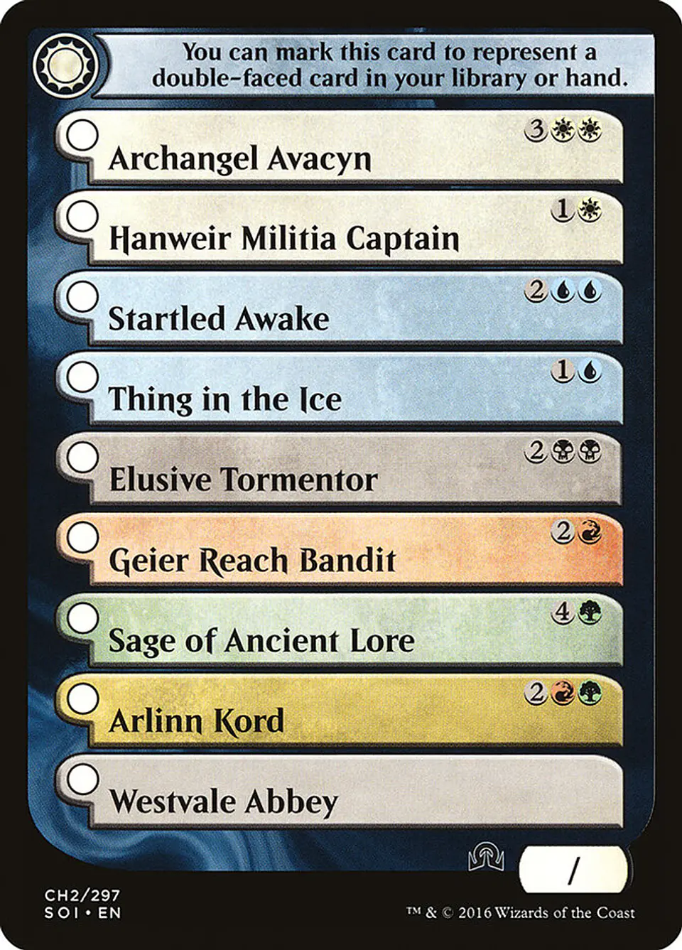 Shadows Over Innistrad Checklist 2 1