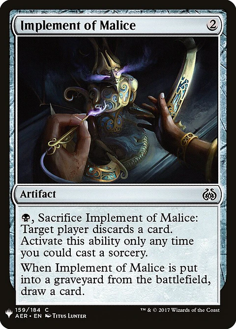 Implement of Malice (The List)