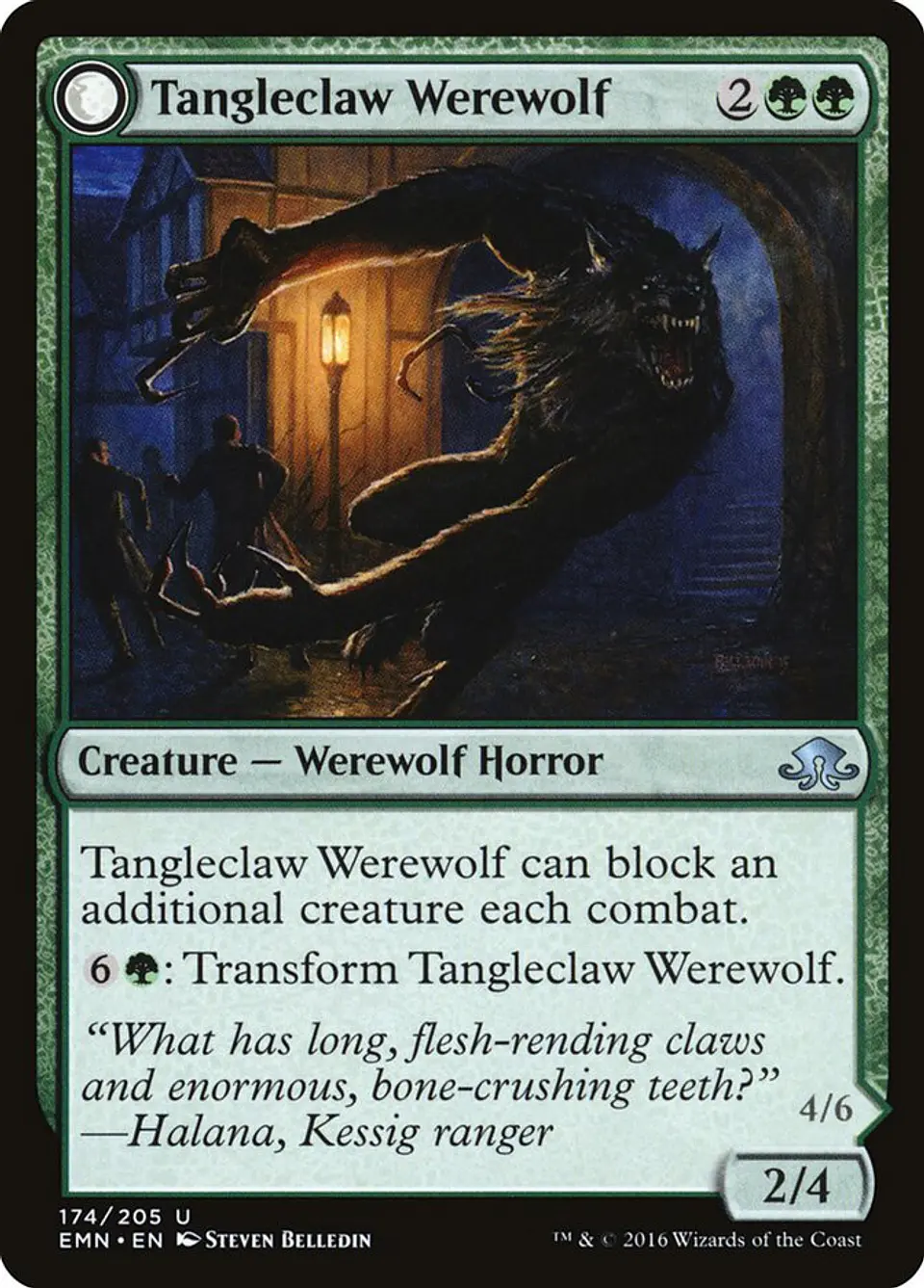 Tangleclaw Werewolf // Fibrous Entangler 1
