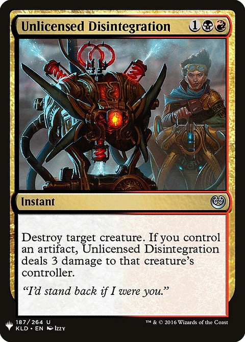 Unlicensed Disintegration (The List)