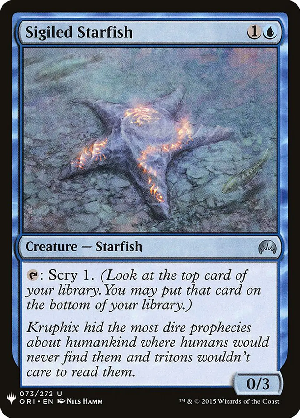 Sigiled Starfish (The List) 1