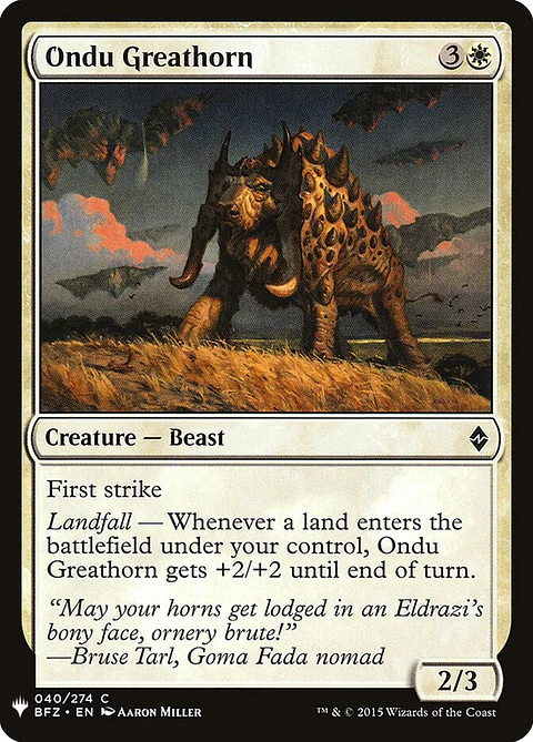 Ondu Greathorn (The List)