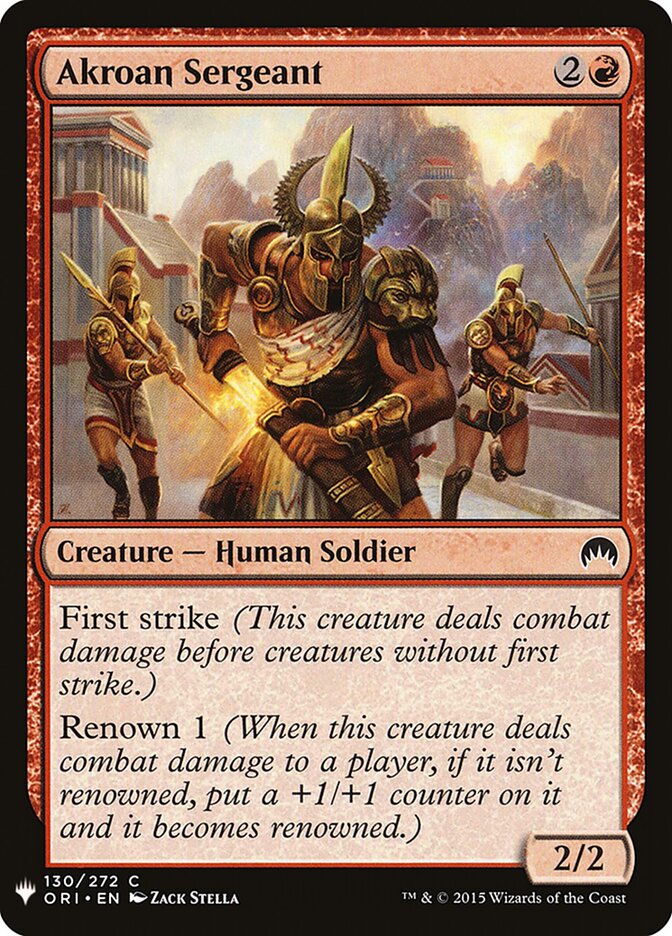 Akroan Sergeant (The List)