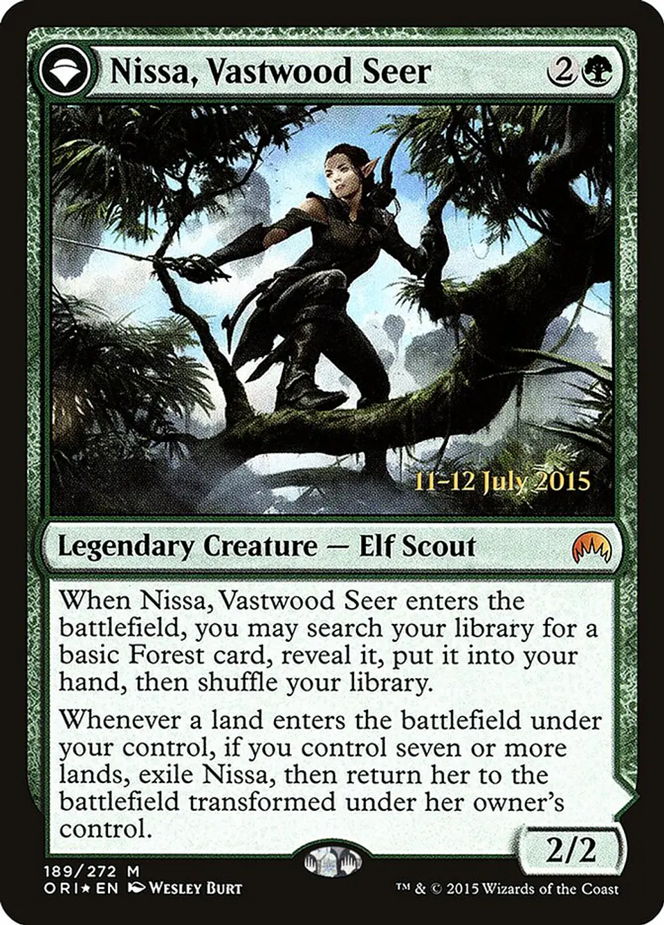 Nissa, Vastwood Seer // Nissa, Sage Animist (Pre-release) 1