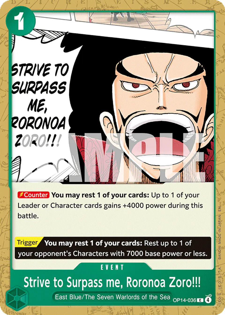 Strive to Surpass me, Roronoa Zoro!!! 1