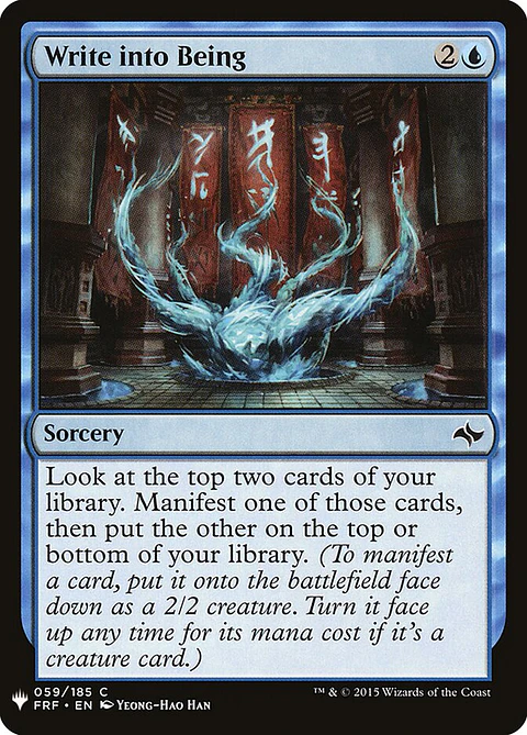 Write into Being (The List)