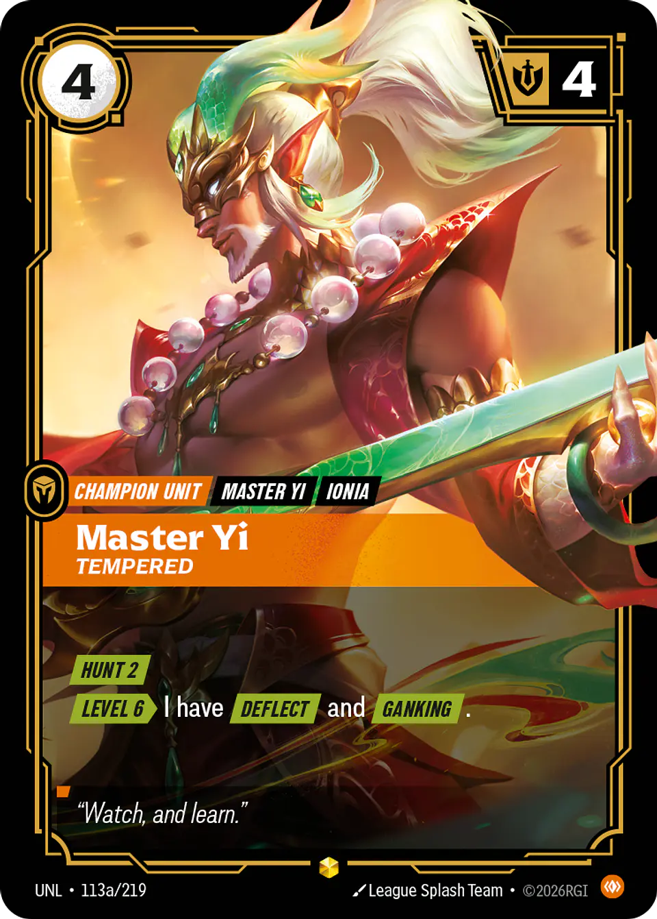 Master Yi - Tempered (Alternate Art) 1