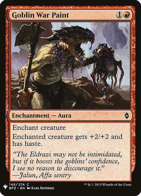Goblin War Paint (The List)