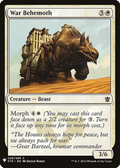 War Behemoth (The List)