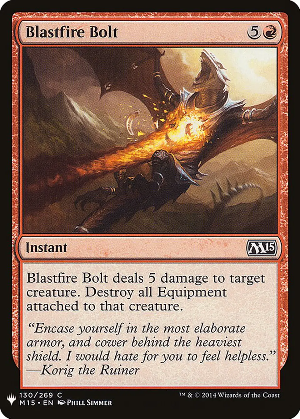 Blastfire Bolt (The List) 1