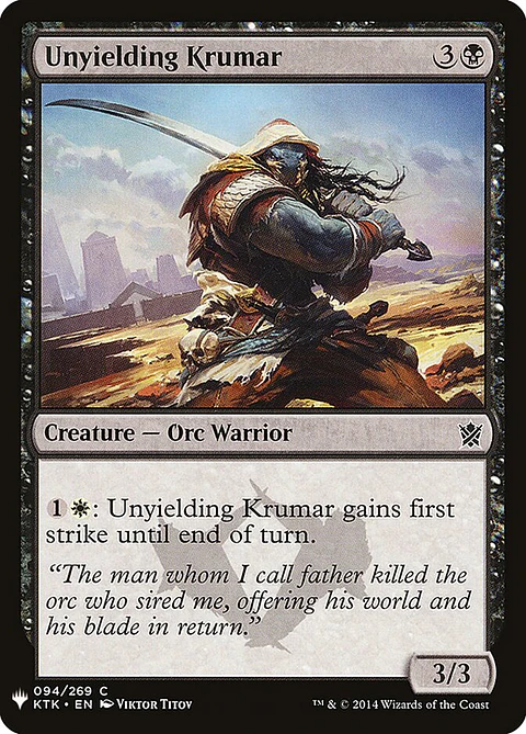 Unyielding Krumar (The List)