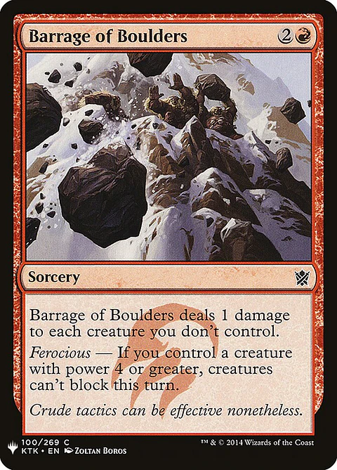 Barrage of Boulders (The List)