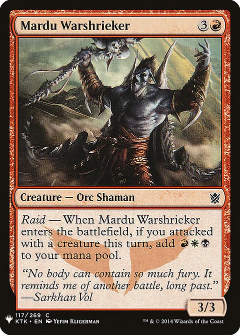 Mardu Warshrieker (The List)