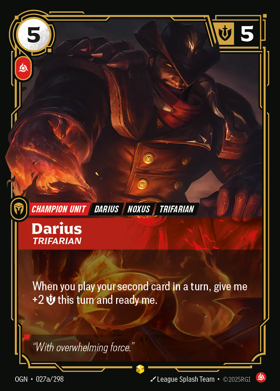Darius - Trifarian (Alternate Art) 1