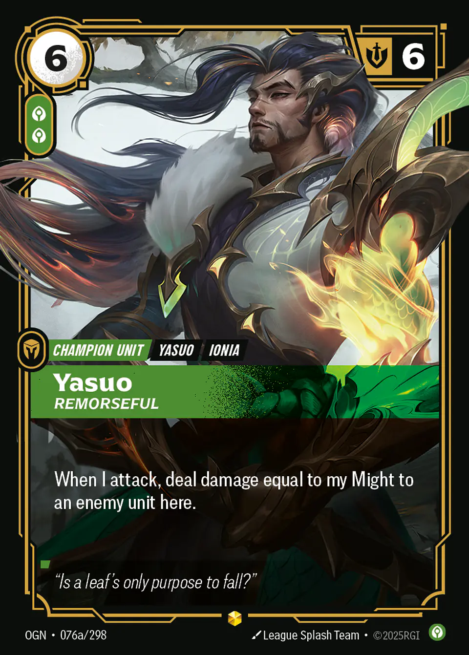 Yasuo - Remorseful (Alternate Art) 1