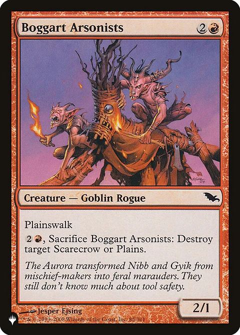 Boggart Arsonists (The List)