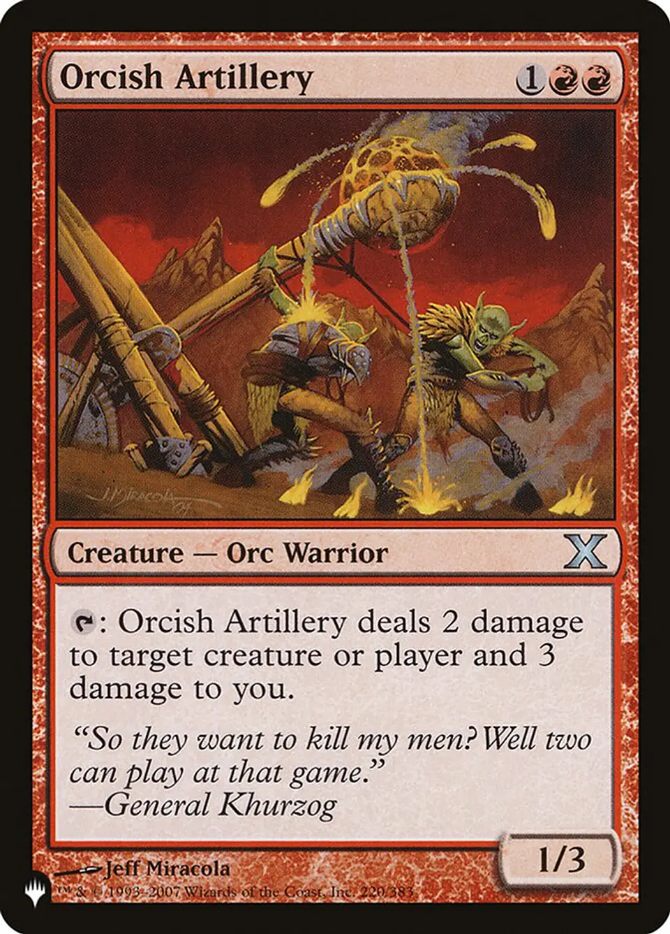 Orcish Artillery (The List) 1