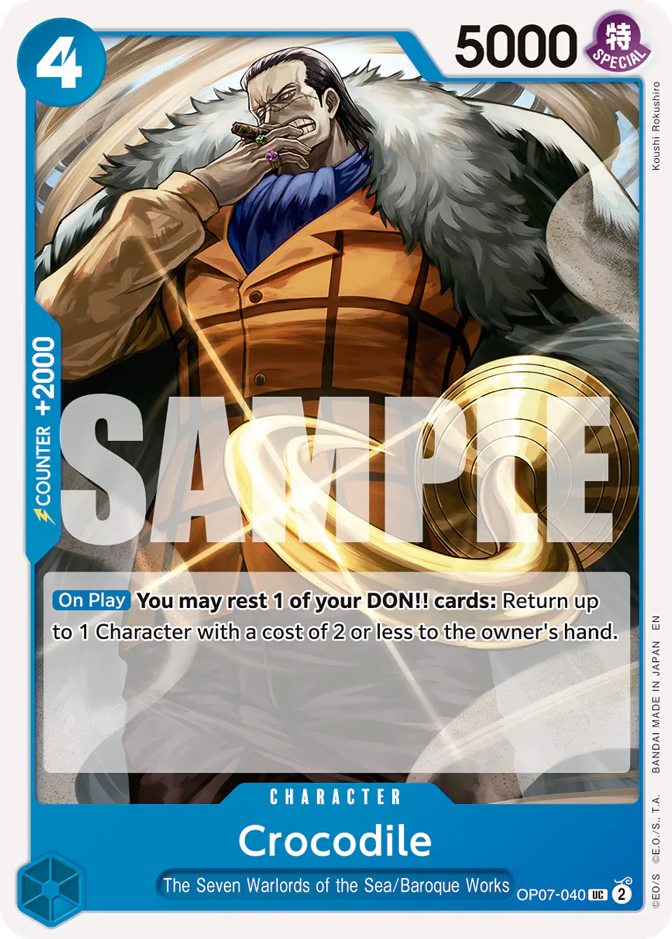 Crocodile - OP07-040 (Reprint) 1