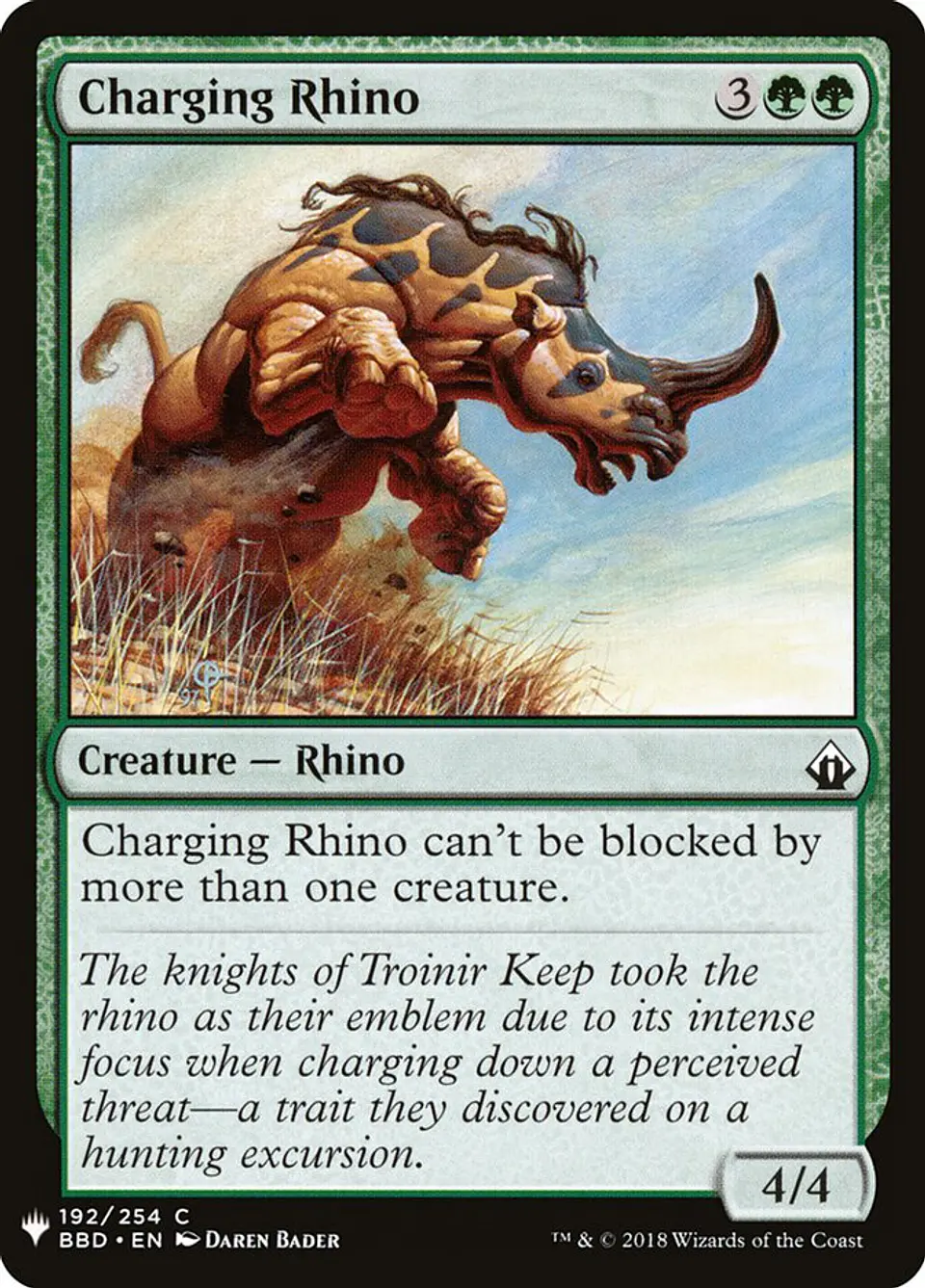 Charging Rhino (The List) 1