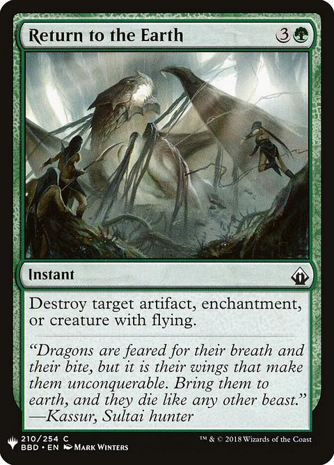 Return to the Earth (The List)
