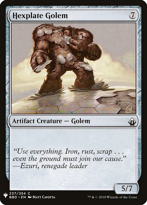 Hexplate Golem (The List)