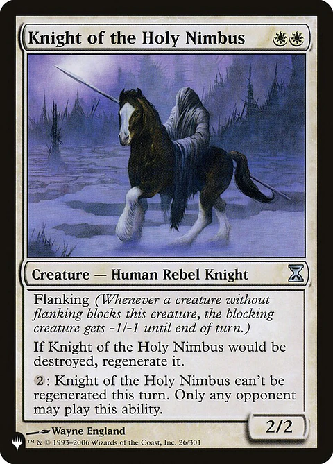 Knight of the Holy Nimbus (The List)