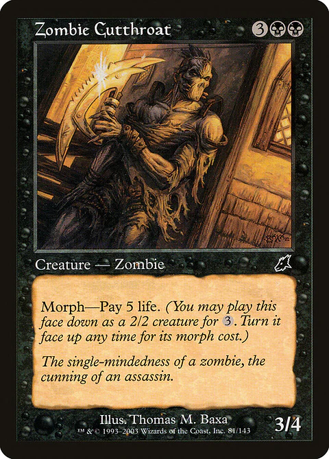 Zombie Cutthroat (Retro Frame)