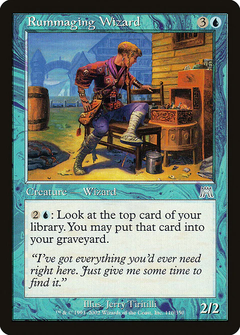 Rummaging Wizard (Retro Frame)