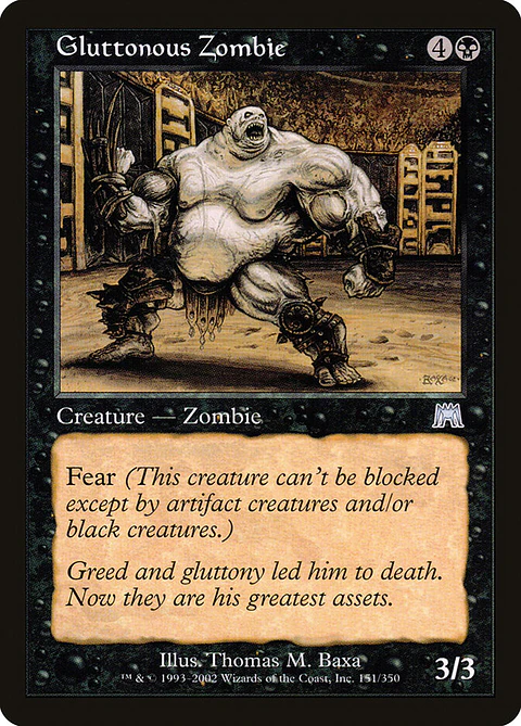 Gluttonous Zombie (Retro Frame)