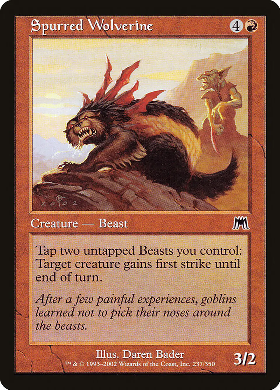 Spurred Wolverine (Retro Frame) 1