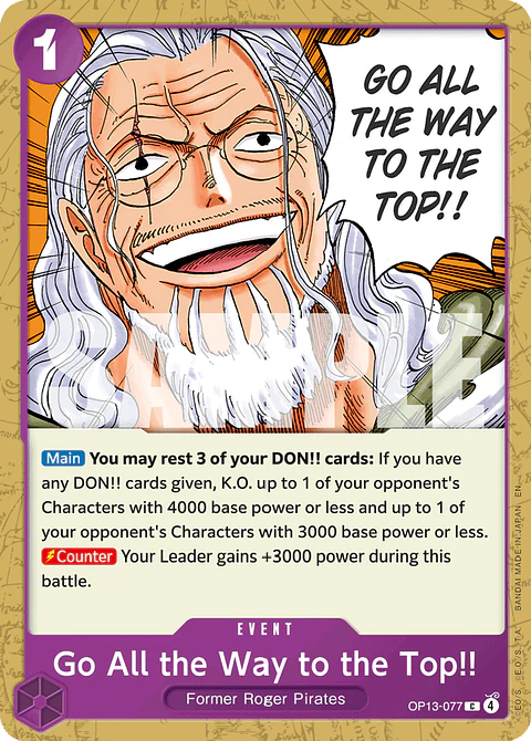 Go All the Way to the Top!!