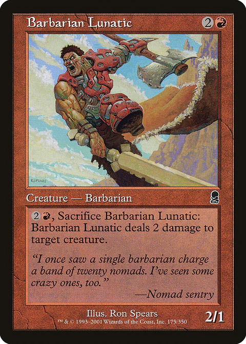 Barbarian Lunatic (Retro Frame)
