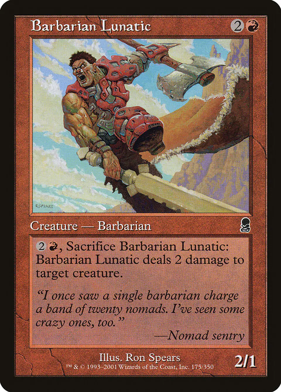Barbarian Lunatic (Retro Frame) 1