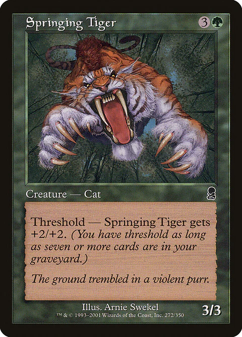 Springing Tiger (Retro Frame)