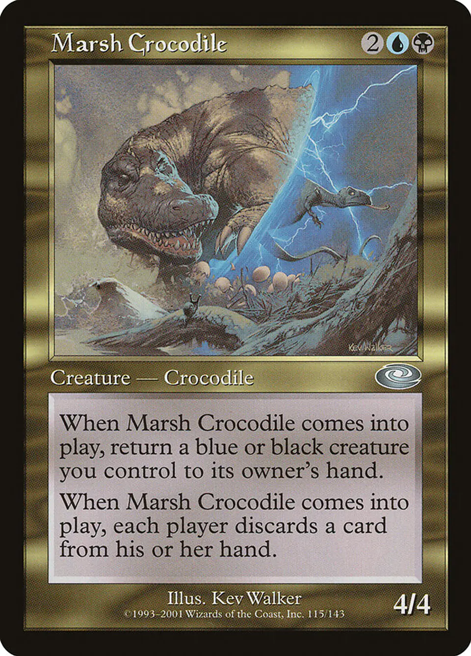 Marsh Crocodile (Retro Frame) 1