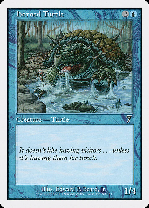 Horned Turtle (Retro Frame)