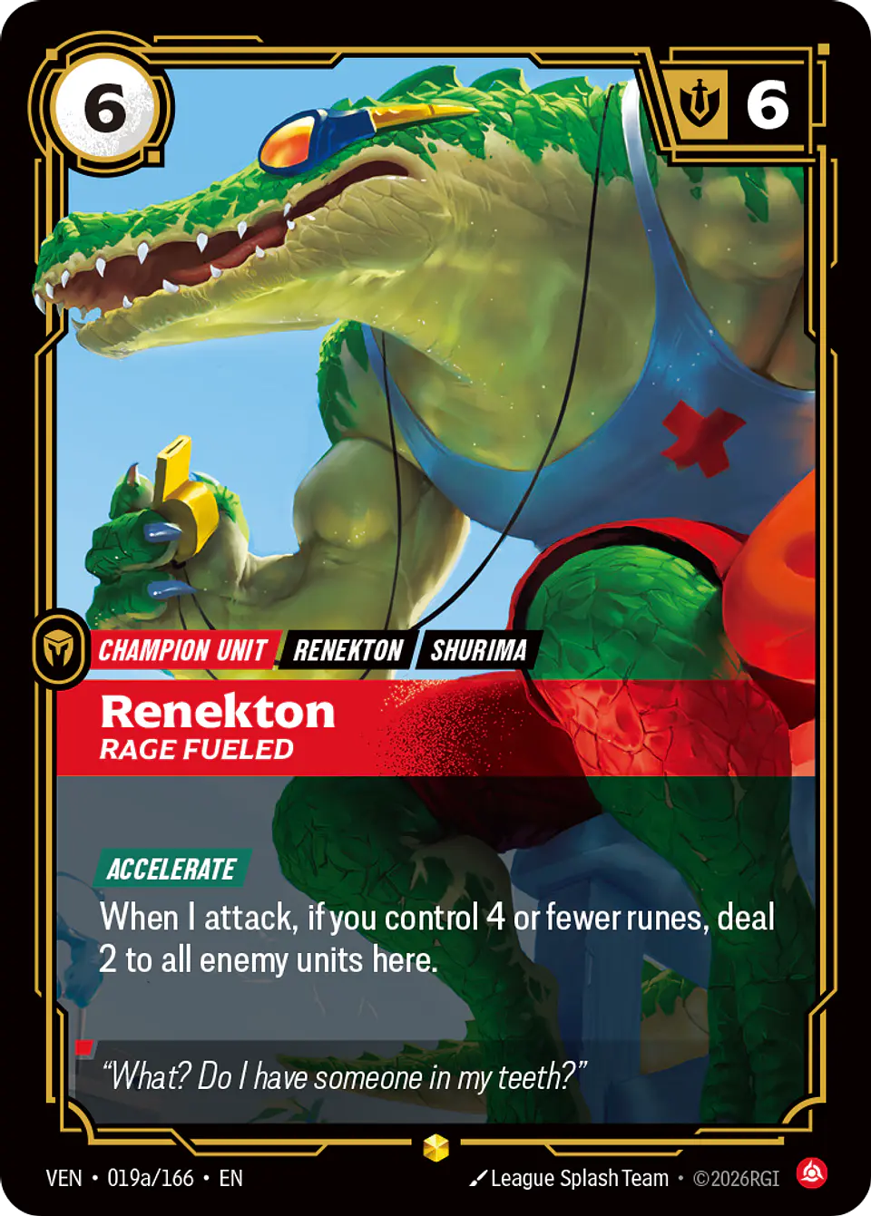 Renekton, Rage Fueled (Alternate Art) 1