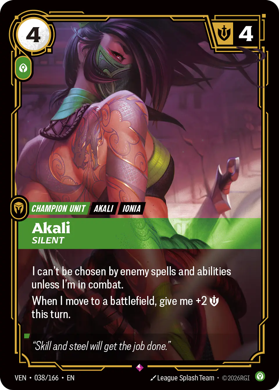 Akali, Silent 1