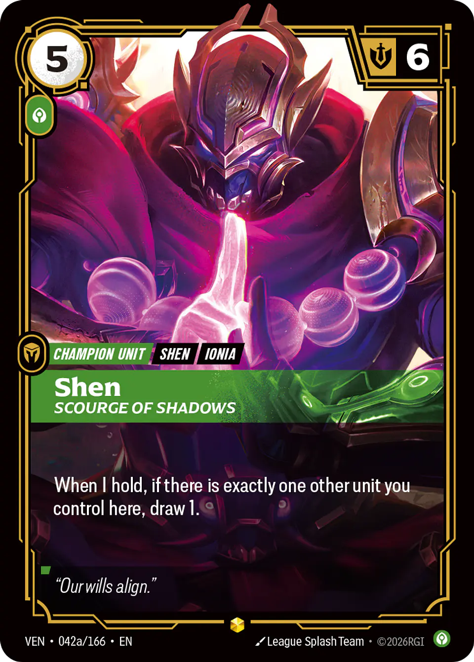 Shen, Scourge of Shadows (Alternate Art) 1