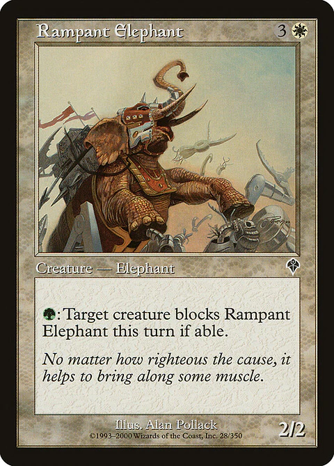 Rampant Elephant (Retro Frame)