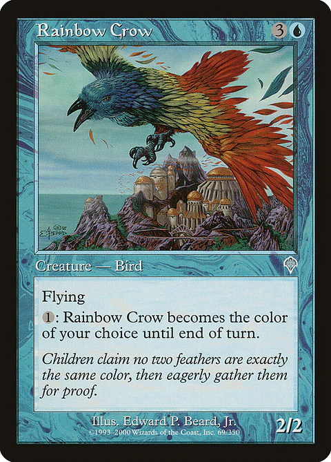 Rainbow Crow (Retro Frame)