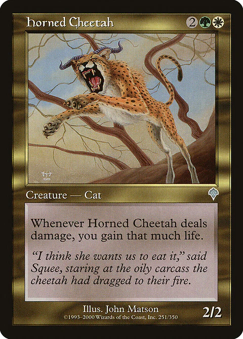 Horned Cheetah (Retro Frame)