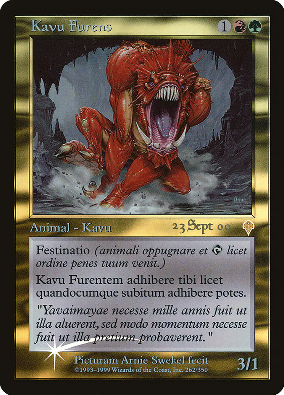 Raging Kavu (Pre-release) (Retro Frame) 1