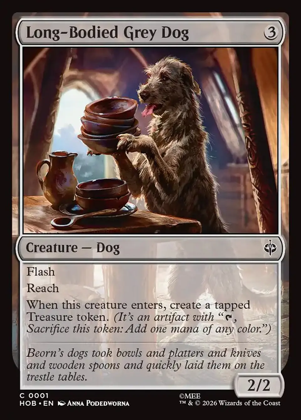 Long-Bodied Grey Dog 1