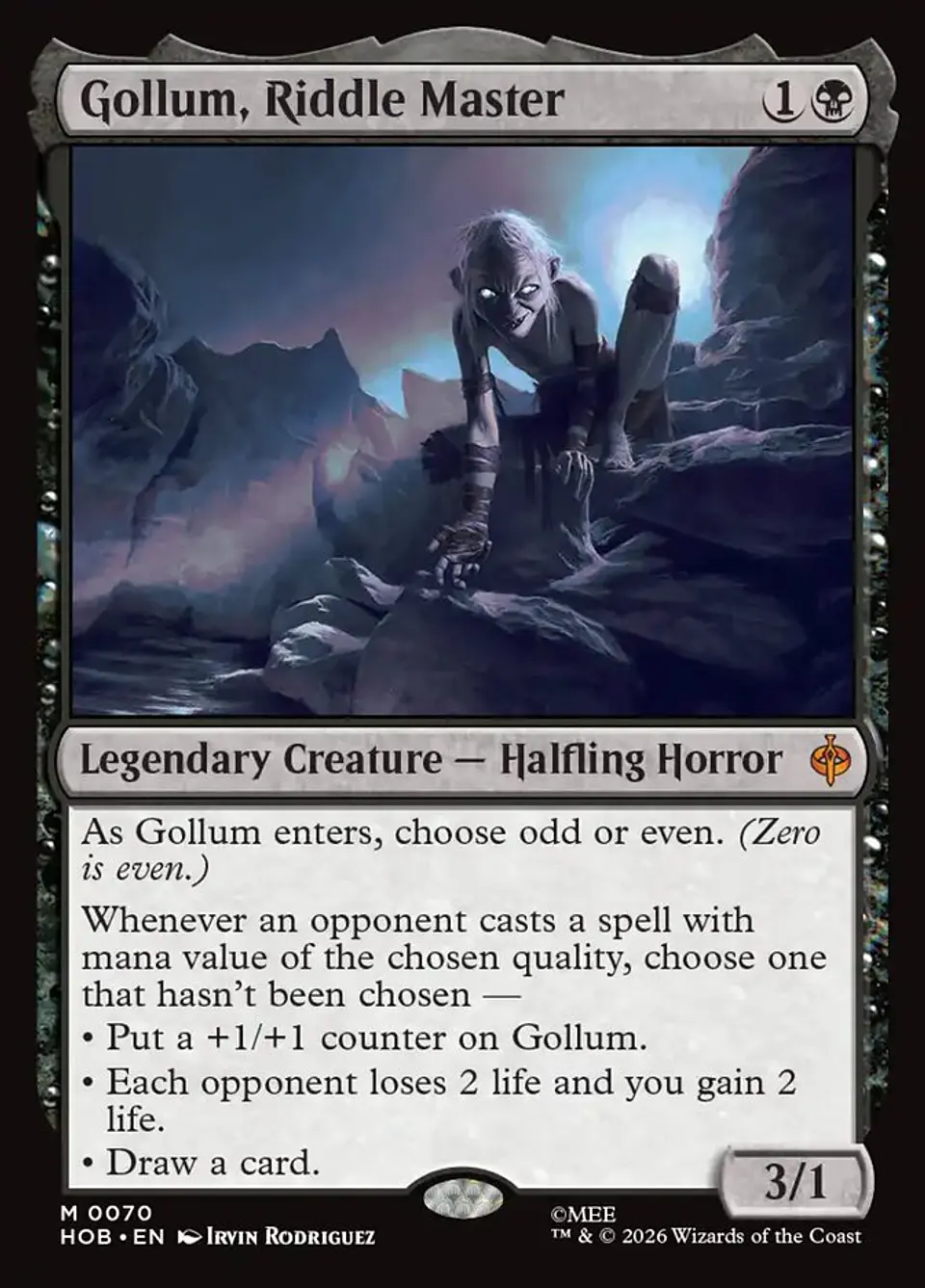 Gollum, Riddle Master 1