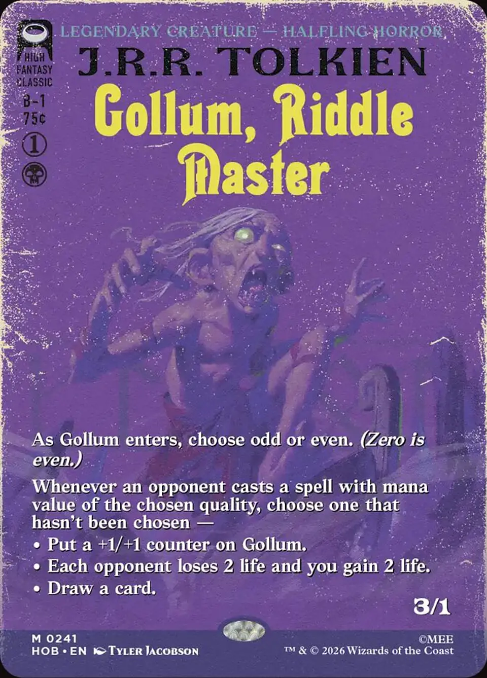 Gollum, Riddle Master 1